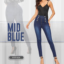 š„Double Breasted High Waist Skinny Jeans