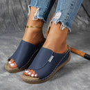 š„Last Day Promotion 50% OFF - Women's Comfortable Thick Sole Arch Support Leather Slippers