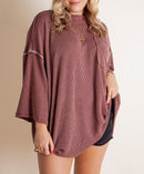 Oversize High Neck Urban Ribbed Tunic (Buy 2 Free Shipping)