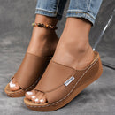 š„Last Day Promotion 50% OFF - Women's Comfortable Thick Sole Arch Support Leather Slippers