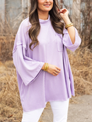 Oversize High Neck Urban Ribbed Tunic (Buy 2 Free Shipping)