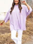 Oversize High Neck Urban Ribbed Tunic (Buy 2 Free Shipping)