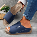 š„Last Day Promotion 50% OFF - Women's Comfortable Thick Sole Arch Support Leather Slippers
