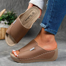 š„Last Day Promotion 50% OFF - Women's Comfortable Thick Sole Arch Support Leather Slippers