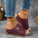 š„Last Day Promotion 50% OFF - Women's Comfortable Thick Sole Arch Support Leather Slippers