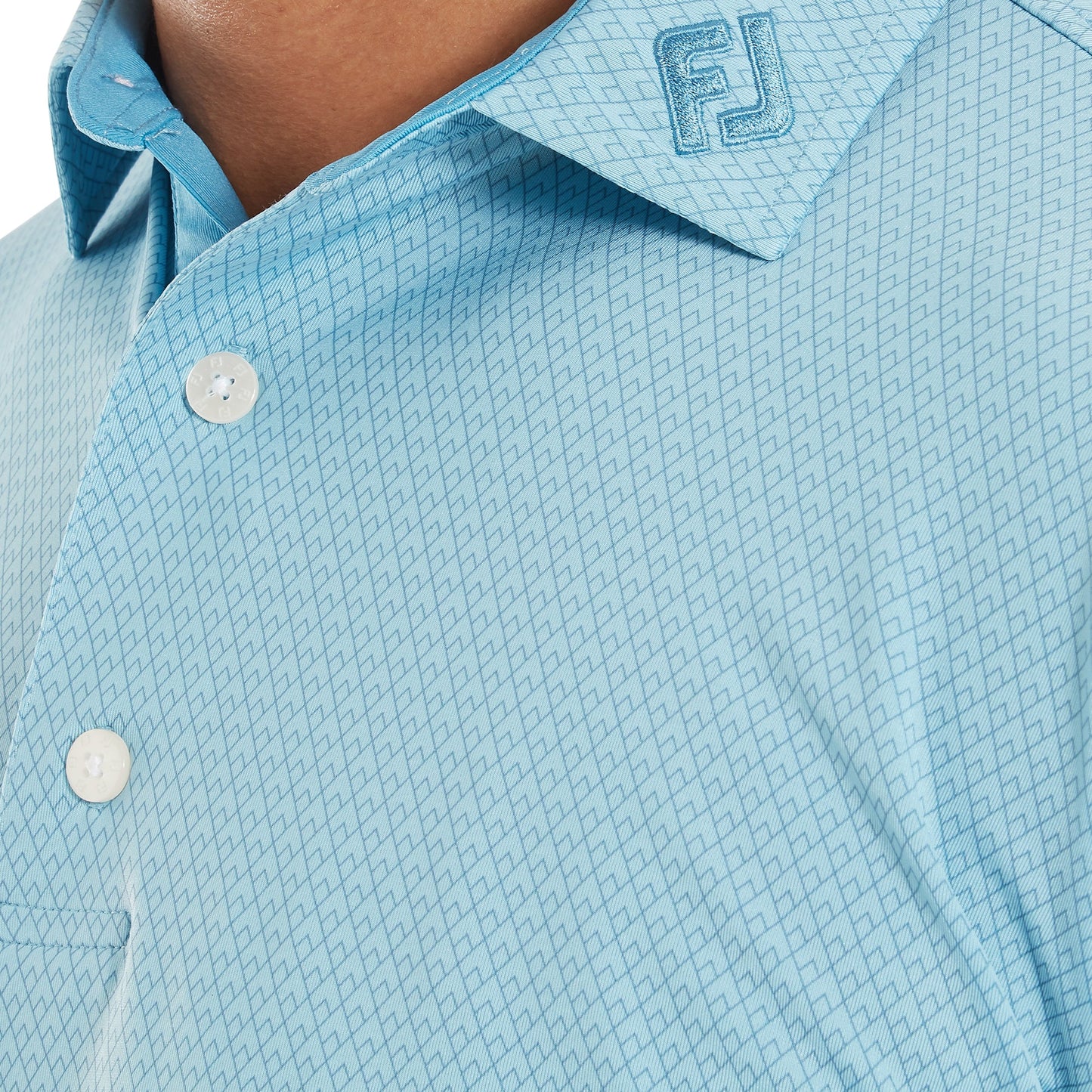 Deco Diamond Print Lisle Golf Shirt