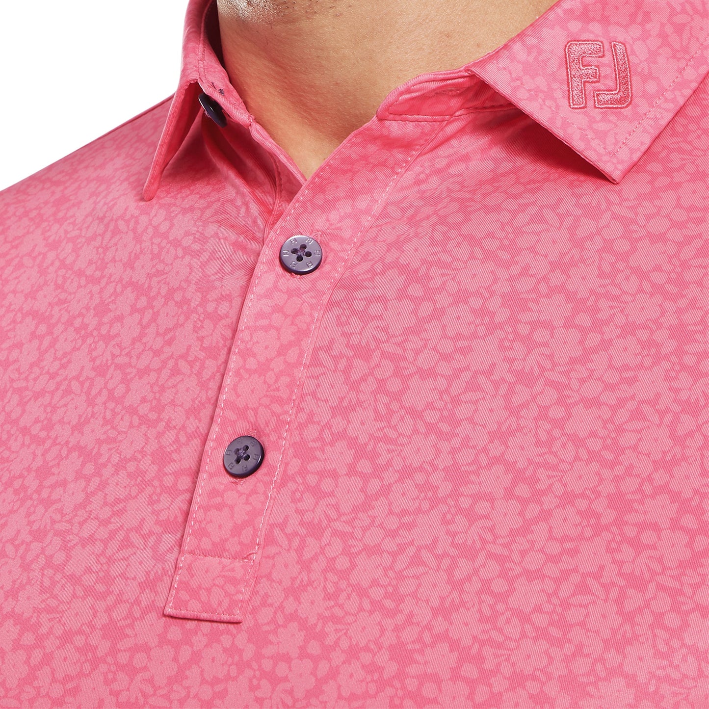 Painted Floral Lisle Golf Shirt