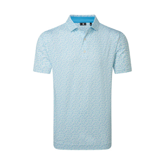 Surfs Up Print Lisle Golf Shirt