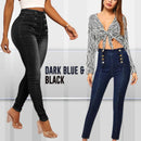 š„Double Breasted High Waist Skinny Jeans