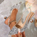 š„Last Day 49% OFF - Thin Heel Banquet Shoes, European And American Style Rhinestone High Heel