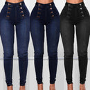 š„Double Breasted High Waist Skinny Jeans