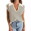 Women's V-Neck Sleeveless Striped Top (Buy 2 Free Shipping)
