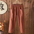 Vintage Pockets Comfy Cotton Linen Pants