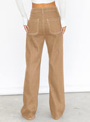 Dokotoo Women's Casual Mid Waist Cargo Jeans Stretch Wide Leg Denim Pants with Pockets