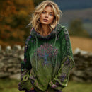 Women's Vintage Celtic Knot Viking Tree Of Life Art Graphic Cozy Hoodie