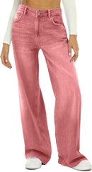 HDLTE Women Wide Leg Jeans High Waist Baggy Jeans Loose Boyfriend Jeans Denim Pants Y2K