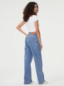 HDLTE Women Wide Leg Jeans High Waist Baggy Jeans Loose Boyfriend Jeans Denim Pants Y2K