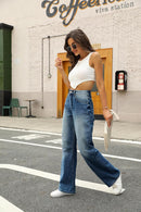 HDLTE Women Wide Leg Jeans High Waist Baggy Jeans Loose Boyfriend Jeans Denim Pants Y2K