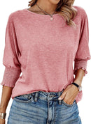 Women's Round Neck 3/4 Sleeve Basic T-Shirts (Buy 3 Free Shipping)