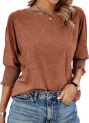 Women's Round Neck 3/4 Sleeve Basic T-Shirts (Buy 3 Free Shipping)
