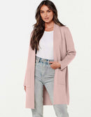 ANRABESS Cardigan Sweater for Women Casual 2023 Fall Winter Fashion Coat Long Sleeve Open Front Knit Coatigan Clothes