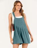 ANRABESS Casual Adjustable Strap Linen Short Bib Overalls Jumpsuit Rompers