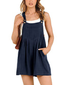 ANRABESS Casual Adjustable Strap Linen Short Bib Overalls Jumpsuit Rompers