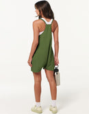 Anrabess Casual Rompers Loose Spaghetti Strap Shorts Jumpsuit with Pockets