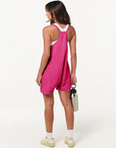 Anrabess Casual Rompers Loose Spaghetti Strap Shorts Jumpsuit with Pockets