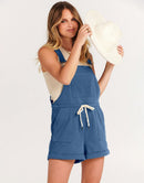ANRABESS Casual Straps Short Bib Overalls Basic  Drawstring Romper Jumpsuits