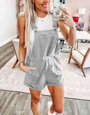 ANRABESS Casual Straps Short Bib Overalls Basic  Drawstring Romper Jumpsuits