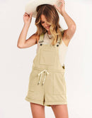 ANRABESS Casual Straps Short Bib Overalls Basic  Drawstring Romper Jumpsuits