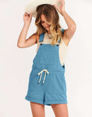 ANRABESS Casual Straps Short Bib Overalls Basic  Drawstring Romper Jumpsuits