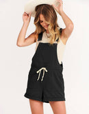 ANRABESS Casual Straps Short Bib Overalls Basic  Drawstring Romper Jumpsuits