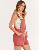 ANRABESS Casual Straps Short Bib Overalls Basic  Drawstring Romper Jumpsuits