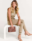 ANRABESS Crewneck Sleeveless Stretchy Jumpsuits Rompers with Pockets