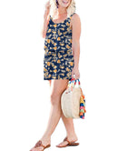 ANRABESS Scoop Neck Sleeveless Tank Top Short Jumpsuit Rompers with Pockets