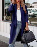 ANRABESS Women's Casual Long Sleeve Draped Open Front Knit Pockets Long Cardigan Jackets Sweater