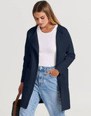 ANRABESS Women's Open Front Knit Cardigan Long Sleeve Lapel Casual Solid Classy Sweater Jacket