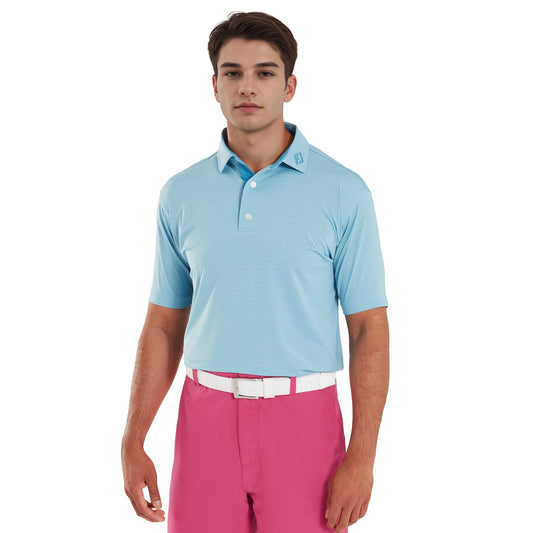 Deco Diamond Print Lisle Golf Shirt