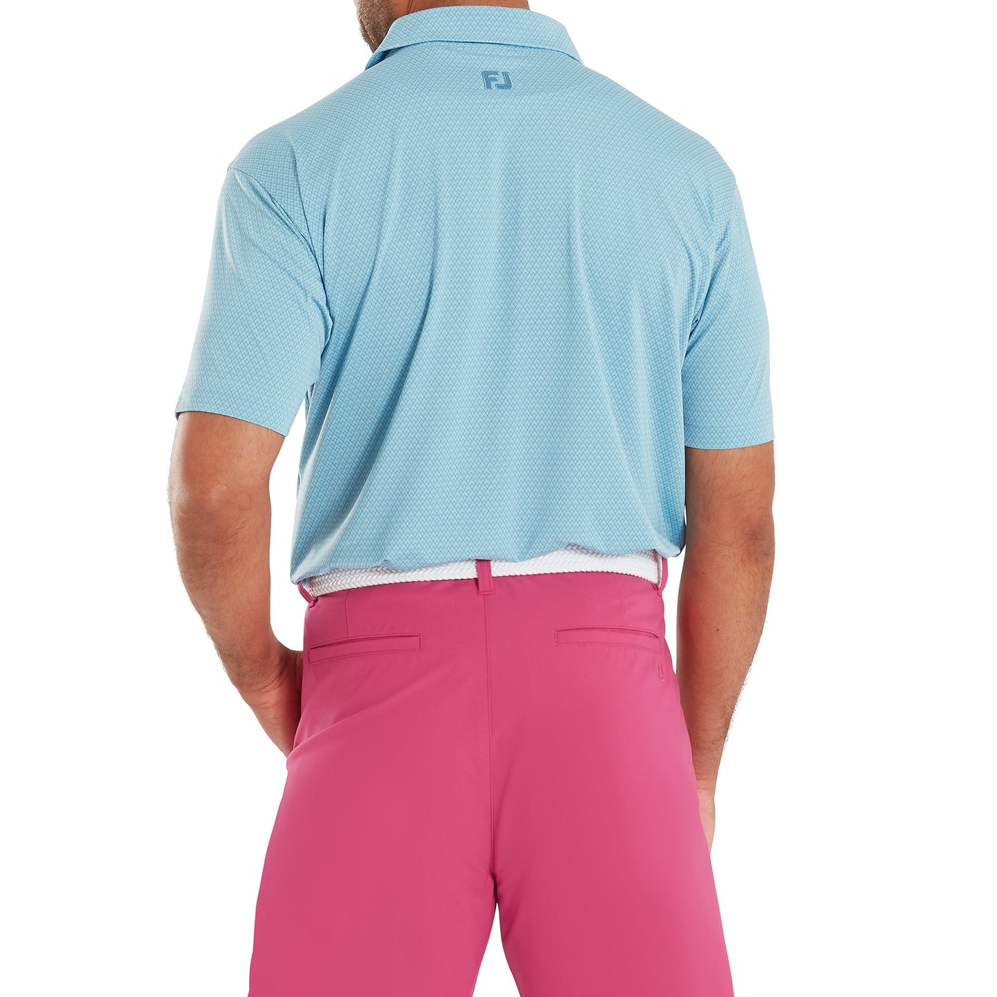 Deco Diamond Print Lisle Golf Shirt