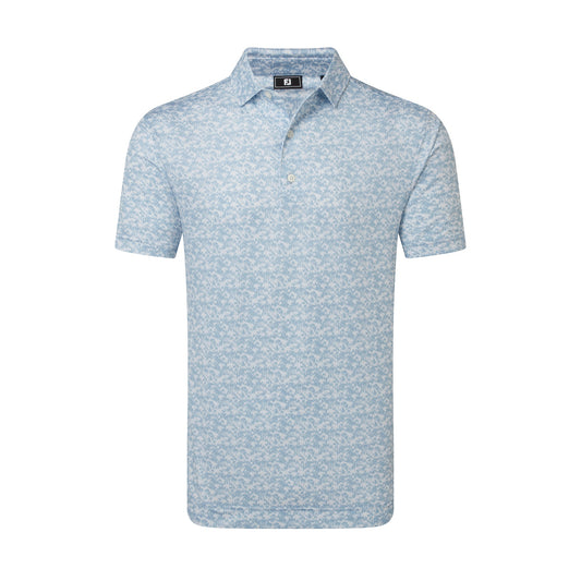 Hidden Palm Print Lisle Golf Shirt