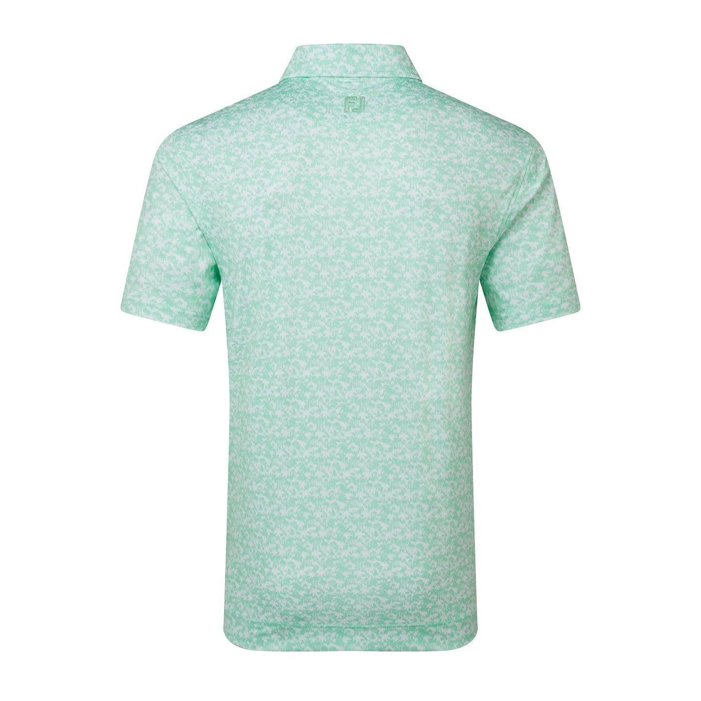 Hidden Palm Print Lisle Golf Shirt