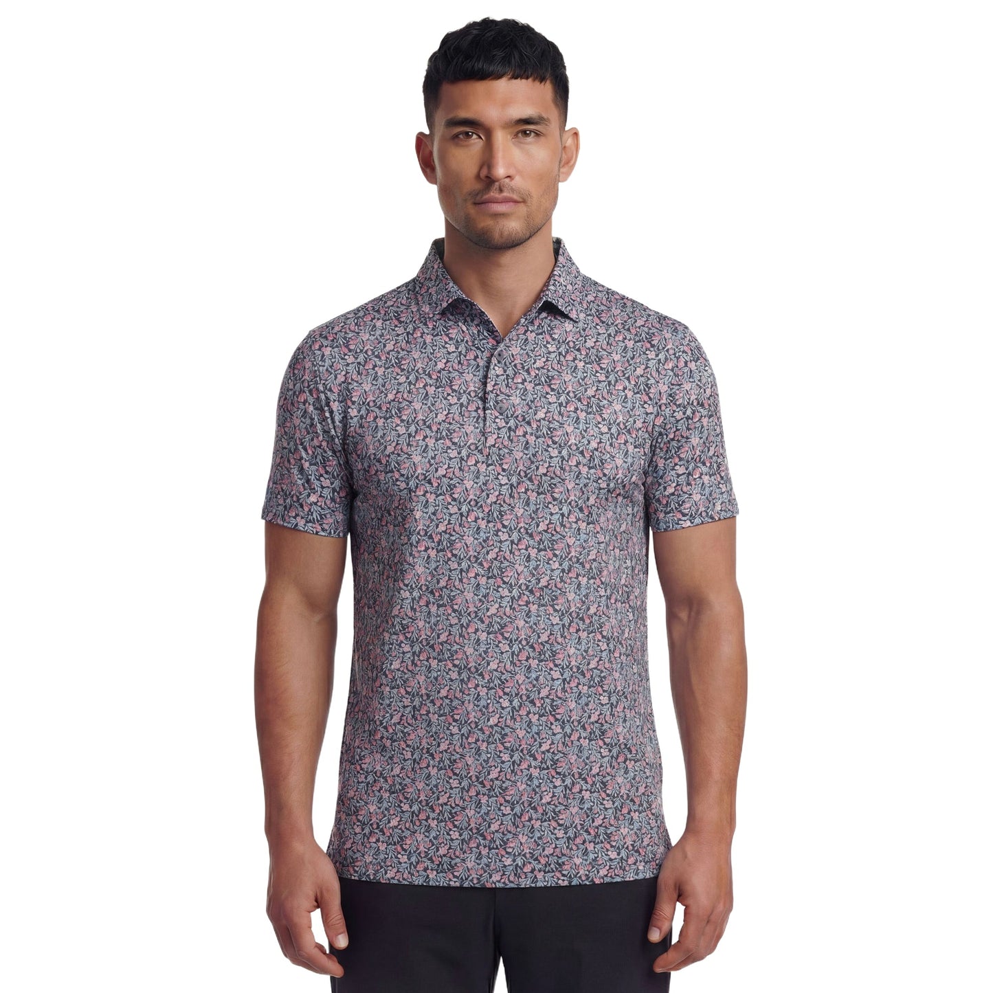 Meadow Print Lisle Golf Shirt