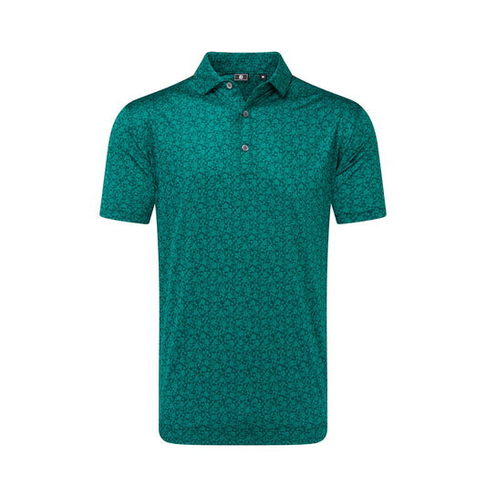 Painted Floral Lisle Golf Shirt