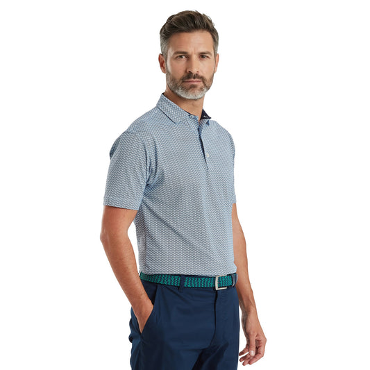 Scallop Geo Pique Golf Shirt