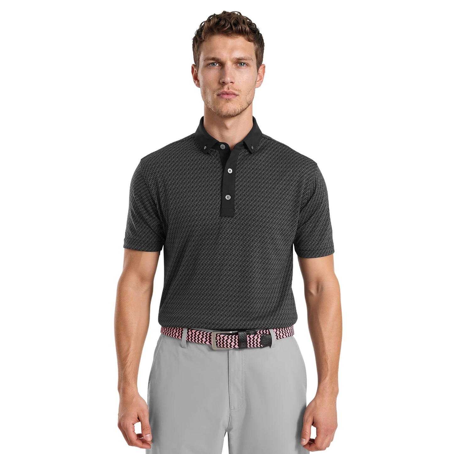 Star Geo Jacquard Golf Shirt