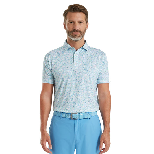 Surfs Up Print Lisle Golf Shirt