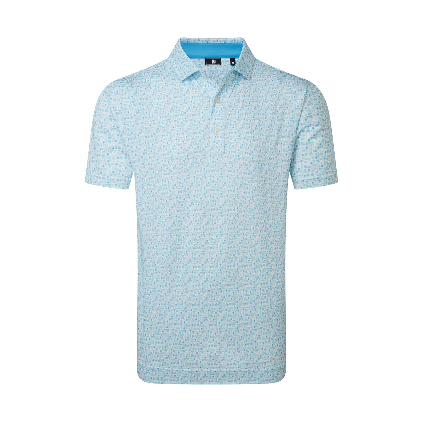 Surfs Up Print Lisle Golf Shirt