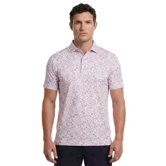 Watercolour Floral Print Lisle Golf Shirt